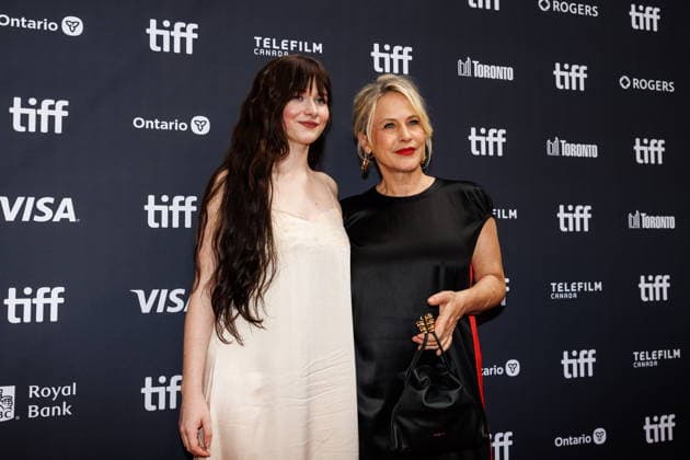 September 12, 2026, Toronto, On, Canada: Actress Harlow Jane, left, and her mother actress Patricia Arquette are photographed on the red carpet for the film Evil Genius during the Toronto International Film Festival in Toronto, on Saturday, Sept. 12, 2026. Toronto Canada  - ZUMAc35_ 20260912_zaf_c35_025 Copyright: xKeitoxNewmanx