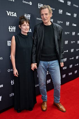 TIFF Toronto Screening Evil Genius Stella Stocker, Liam Neeson attending the screening of the movie Evil Genius ahead of Toronto International Film Festival (TIFF) in Toronto, Canada on September 12, 2026. Photo by Julien Reynaud APS-Medias ABACAPRESS.COM Toronto Canada  Copyright: xReynaudxJulien APS-Medias ABACAx