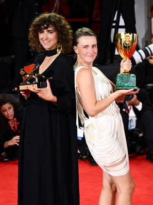 IPA88453590 - Venice, 83rd Venice International Film Festival 2026 - Night 11 - Red Carpet: Winners. Pictured: Mathilde Arcel, May El-Toukhy  Copyright: xAlbertoxTerenghi PoolxPhotoxEvenx xPoolxPhotoxEventsx08x IPA88453590