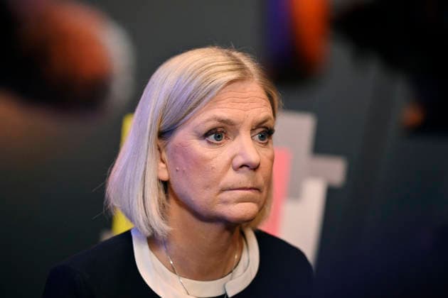 STOCKHOLM, SWEDEN 20260912 Social Democratic Party leader Magdalena Andersson (S) after the final prime ministerial debate on TV4, the evening before the election STOCKHOLM, SWEDEN x10050x  Copyright: xPontusxLundahl TTx STATSMINISTERDUELL TV4 HbIKdY1fkbc