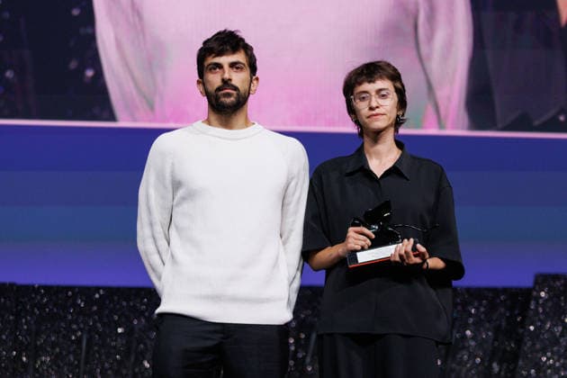 Closing Ceremony - The 83rd Venice International Film Festival VENICE, ITALY - SEPTEMBER 12: Yuval Abraham and Rachel Szor receive Special Jury Prize Award for Naza during the 2026 Closing Ceremony for the 83rd Venice International Film Festival at Sala Grande on September 12, 2026 in Venice, Italy. Primo Barol Anadolu Venice Italy. Editorial use only. Please get in touch for any other usage.  Copyright: x2026xAnadoluxPrimoxBarolx