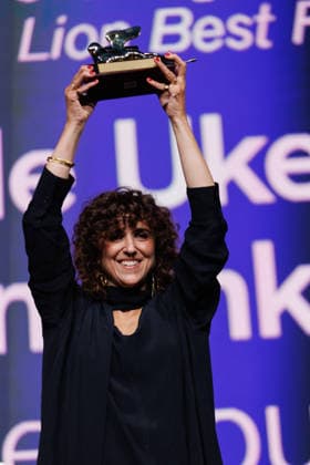 Closing Ceremony - The 83rd Venice International Film Festival VENICE, ITALY - SEPTEMBER 12: May el-Toukhy receives the Golden Lion for Best Film Award for Woman Unknown during the 2026 Closing Ceremony for the 83rd Venice International Film Festival at Sala Grande on September 12, 2026 in Venice, Italy. Primo Barol Anadolu Venice Italy. Editorial use only. Please get in touch for any other usage.  Copyright: x2026xAnadoluxPrimoxBarolx