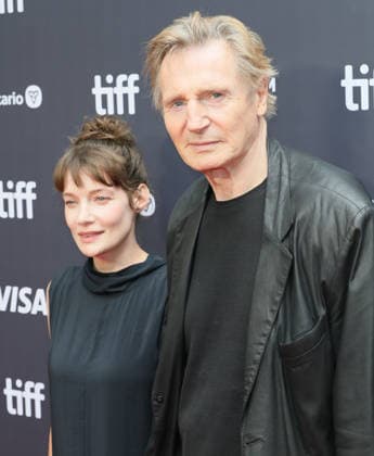 Stella Stocker, Liam Neeson At the photohoto call for the film *Evil Genius* during the 2026 Toronto International Film Festival at Roy Thomson HallToronto, Canada. on September 12, 2026. Copyright: xHumbertoxServin Clasos MediaPunchx