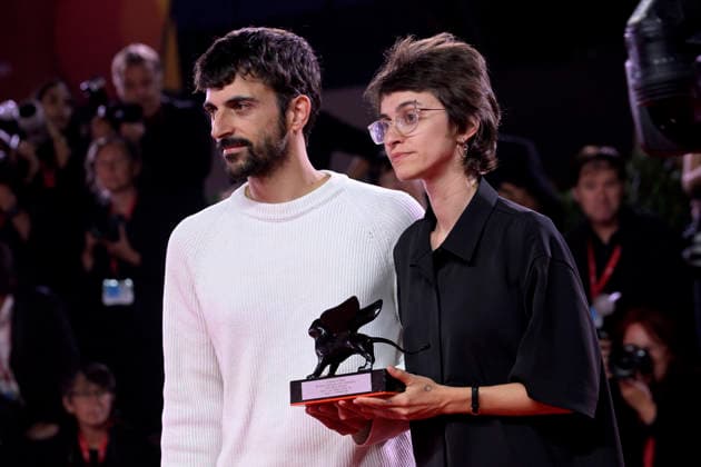 Closing Ceremony of the Venice International Film Festival Directors Yuval Abraham and Rachel Szor pose with the Special Jury Prize for *Naza* following the closing gala of the Venice International Film Festival on September 11, 2026, in Venice, Italy. The festival, the oldest in the world, celebrated its 83rd edition this year. The international jury, chaired by Maggie Gyllenhaal, awarded the Golden Lion for Best Film and the other official prizes: the Grand Jury Prize, the Silver Lion for Best Director, Volpi Cups for Best Actress and Best Actor, Best Screenplay Award, Special Jury Prize, and the Marcello Mastroianni Award for Best Young Actor or Actress. SEPTEMBER 12, 2026 VENICE FILM FESTIVAL FILM AWARDS ACTORS ACTRESSES DIRECTOR Venic Copyright: xRoccoxSpazianix 7770098