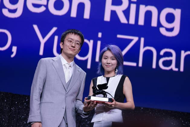 2026 Closing Ceremony - The 83rd Venice International Film Festival Shixin Tao and Yuqi Zhang receive Venice Immersive Grand Prize for The Pigeon Ring during the 2026 Closing Ceremony for the 83rd Venice International Film Festival at Sala Grande on September 12, 2026 in Venice, Italy.  Copyright: xKazukoxWakayamax