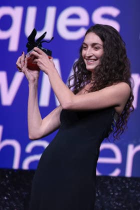 2026 Closing Ceremony - The 83rd Venice International Film Festival Shaden Safieddine Tazi receives Orizzonti Best Short Film Award during the 2026 Closing Ceremony for the 83rd Venice International Film Festival at Sala Grande on September 12, 2026 in Venice, Italy.  Copyright: xKazukoxWakayamax