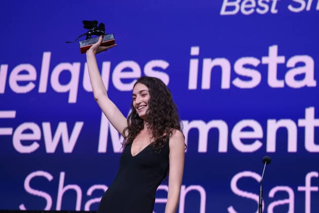 2026 Closing Ceremony - The 83rd Venice International Film Festival Shaden Safieddine Tazi receives Orizzonti Best Short Film Award during the 2026 Closing Ceremony for the 83rd Venice International Film Festival at Sala Grande on September 12, 2026 in Venice, Italy.  Copyright: xKazukoxWakayamax