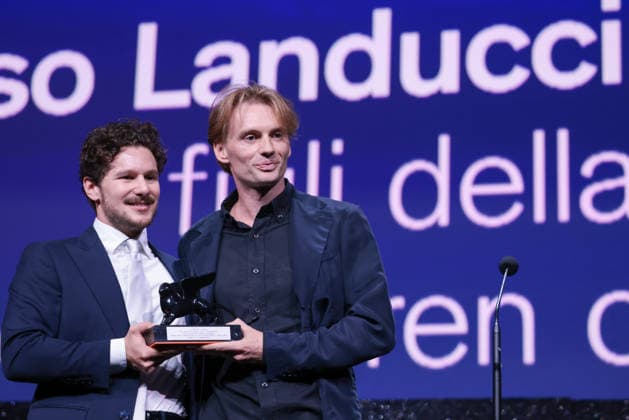2026 Closing Ceremony - The 83rd Venice International Film Festival Damiano Femfert and Tommaso Landucci receive Orizzonti Best Screenplay Award for I Figli Della Scimmia during the 2026 Closing Ceremony for the 83rd Venice International Film Festival at Sala Grande on September 12, 2026 in Venice, Italy.  Copyright: xKazukoxWakayamax