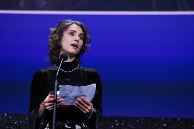 2026 Closing Ceremony - The 83rd Venice International Film Festival Iranian actress Laleh Marzban receives the Orizzonti Award for Best Actress for his part in Moragheb (Falling House) of Mohsen Gharaei during the 2026 Closing Ceremony for the 83rd Venice International Film Festival at Sala Grande on September 12, 2026 in Venice, Italy.  Copyright: xKazukoxWakayamax