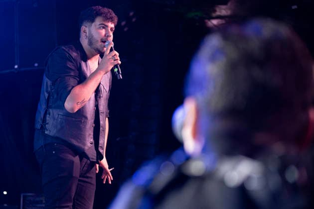 Linaje Performs in Madrid, Spain - 12 Sep 2026 Aaron Romero from the rock band Linaje performs live on stage during a festival at La Riviera. Madrid Spain Copyright: xAtilanoxGarciax xSOPAxImagesx PHOTO07142
