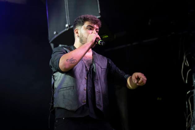 Linaje Performs in Madrid, Spain - 12 Sep 2026 Aaron Romero from the rock band Linaje performs live on stage during a festival at La Riviera. Madrid Spain Copyright: xAtilanoxGarciax xSOPAxImagesx PHOTO07152