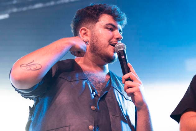 September 12, 2026, Madrid, Spain: Aaron Romero from the rock band Linaje performs live on stage during a festival at La Riviera. Madrid Spain  - ZUMAs197 20260912_aaa_s197_437 Copyright: xAtilanoxGarciax