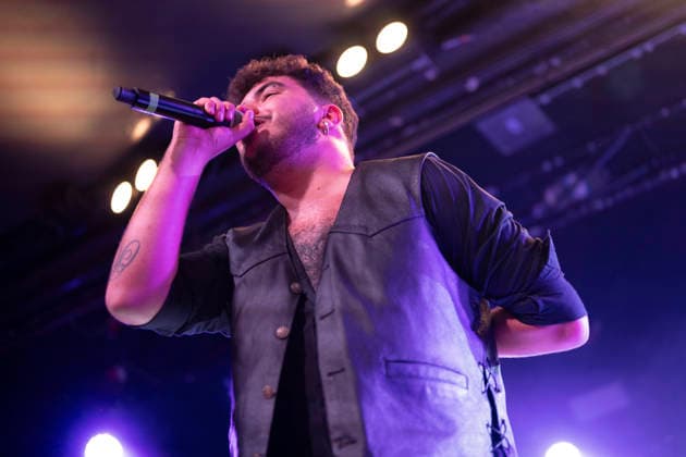 September 12, 2026, Madrid, Spain: Aaron Romero from the rock band Linaje performs live on stage during a festival at La Riviera. Madrid Spain - ZUMAs197 20260912_aaa_s197_435 Copyright: xAtilanoxGarciax