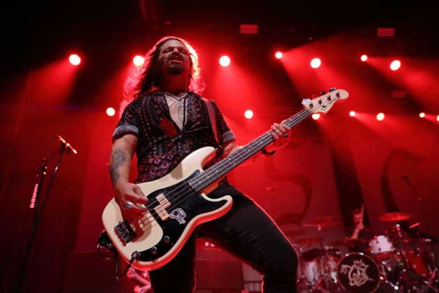 Steve Jewell Jr. of the band Black Stone Cherry at a concert at Huxleys Neue Welt in Berlin, September 12, 2026 Black Stone Cherry Concert Berlin