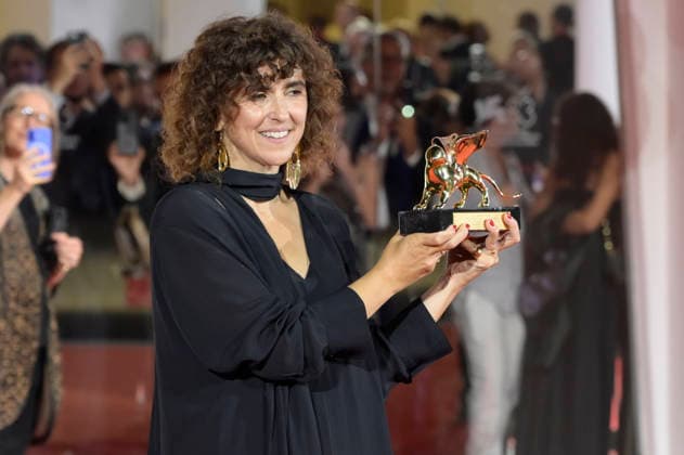 May el Toukhy, winner of the Golden Lion for Best Film for *Woman Unknown*, at a photocall with the award winners of the 2026 Venice Biennale—the 83rd Venice International Film Festival—in front of the Palazzo del Cinema in Venice, September 12, 2026 Foto:xA.xM.xTinghinox xFuturexImagex awards_7088