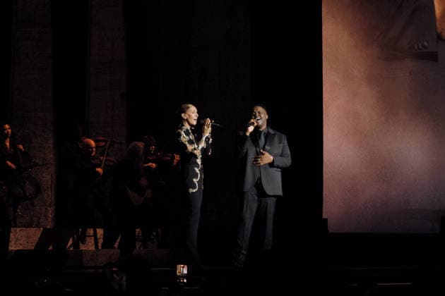Exclusive: Quebec singer Céline Dion makes a triumphant return to the stage at the Plénitude Arena to kick off her Paris residency, a series of sixteen concerts scheduled through October 17, 2026. Ten additional dates are planned for May 2027. In front of an audience of approximately 30,000 people from all over the world, the 58-year-old artist performed her first full concert in six years, following a long hiatus due to her battle with stiff-person syndrome, a rare neurological disorder diagnosed in 2022. Visibly moved, Céline Dion paused her first song, On ne change pas, overcome with emotion, before launching into a show lasting more than two hours, featuring her greatest hits, including My Heart Will Go On, Pour que tu m’aimes enc  Copyright: xAgencex xBestimagexAgencex xBestimagex