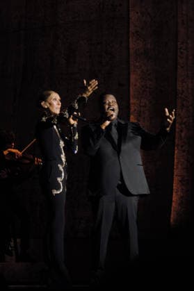 Exclusive: Quebec singer Céline Dion makes a triumphant return to the stage at the Plénitude Arena to kick off her Paris residency, a series of sixteen concerts scheduled through October 17, 2026. Ten additional dates are planned for May 2027. In front of an audience of approximately 30,000 people from all over the world, the 58-year-old artist performed her first full concert in six years, following a long hiatus due to her battle with stiff-person syndrome, a rare neurological disorder diagnosed in 2022. Visibly moved, Céline Dion paused her first song, On ne change pas, overcome with emotion, before launching into a show lasting more than two hours, featuring her greatest hits, including My Heart Will Go On, Pour que tu m’aimes enc Copyright: xAgencex xBestimagexAgencex xBestimagex