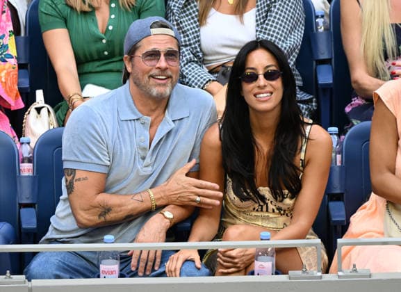 NEW YORK, NY- SEPTEMBER 12: Brad Pitt and Ines de Ramon seen at the 2026 U.S. Open Tennis Women™s Final between Elena Rybakina and Aryna Sabalenka with Rybakina securing her second major title on September 12, 2026 in Queens, New York City. Copyright: xmpi04x