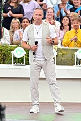 ZDF Fernsehgarten singer Mitch Keller during the ZDF entertainment show Fernsehgarten on September 13, 2026, in Mainz 20260913MWI149440