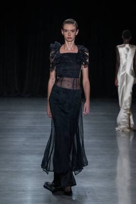 September 11, 2026, New York, New York, United States: A model walks the runway.Models walk the runway at the Christian Cowan fashion show during New York Fashion Week at The Glasshouse on September 11, 2026 in New York City. New York United States  - ZUMAs197 20260911_aaa_s197_1010 Copyright: xRonxAdarx