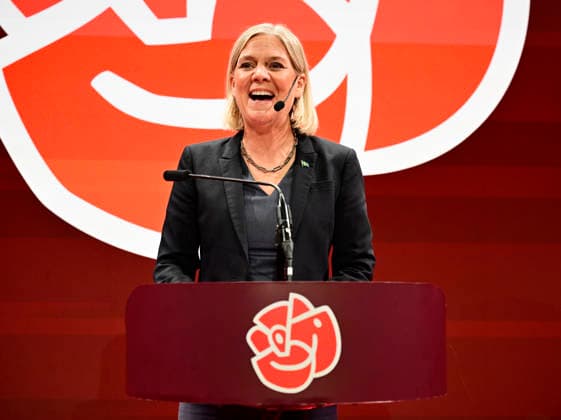 STOCKHOLM, SWEDEN, September 13, 2026 Social Democratic Party leader Magdalena Andersson (S) speaks during the Social Democrats election night watch party at the Stockholm Waterfront Conference Center, STOCKHOLM, SWEDEN x10030x  Copyright: xJonasxEkströmer TTx SWEDEN GENERAL ELECTION UxeygOwl5YQ