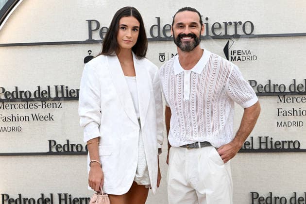 The Pedro del Hierro fashion house presents its Hamani collection at Mercedes-Benz Fashion Week Madrid. Jimena Sánchez and Iván Sánchez pose at a photocall during the presentation of the Hamani collection by the Pedro del Hierro fashion house on September 14, 2026, in Madrid, Spain. The collection takes its inspiration from the Japanese tradition of contemplating the cherry blossoms, celebrating ephemeral beauty, digital disconnection, and time as a true luxury. CELEBRITIES PHOTOCALL FASHION FASHION WEEK RUNWAY CIBELES José Madrid Madrid, Spain  Copyright: xJosÃ xOlivax 7773816