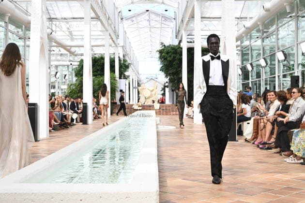 Pedro del Hierro Fashion Show at Mercedes-Benz Fashion Week Madrid Models walk the runway for Pedro del Hierro at Mercedes-Benz Fashion Week Madrid on September 14, 2026, in Madrid, Spain CELEBRITIES FASHION RUNWAY CIBELES José Madrid Madrid Spain  Copyright: xJosÃ xOlivax 7774109