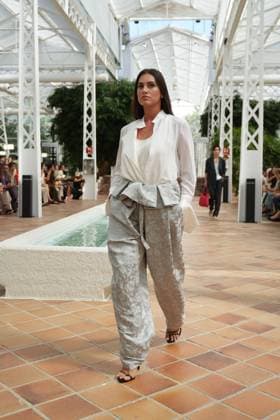a Model attending Pedro del Hierro event during Pasarela Cibeles Mercedes-Benz Fashion Week Madrid 2026 in Madrid, on Monday, 14 September 2026 Cordon Press 