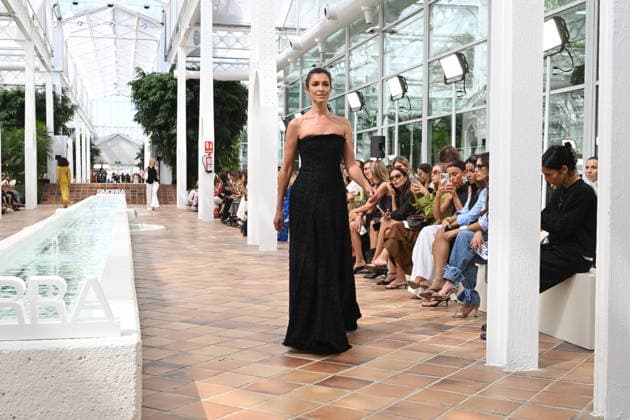 Simorra Fashion Show at Mercedes-Benz Fashion Week Madrid Model Blanca Romero walks the runway for Simorra at Mercedes-Benz Fashion Week Madrid on September 14, 2026, in Madrid, Spain. CELEBRITIES FASHION SHOW SIMORRA FASHION José Madrid Madrid Spain  Copyright: xJosÃ xOlivax 7774500