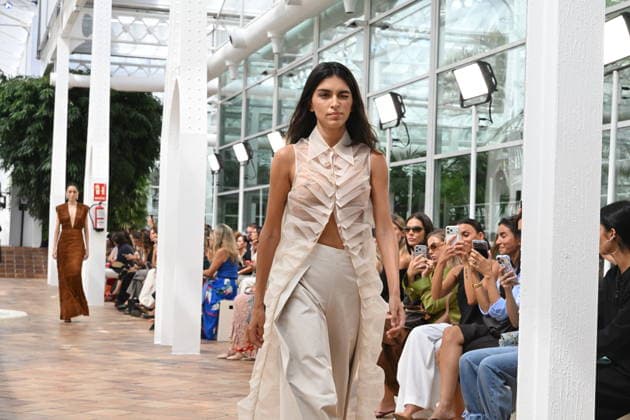 Simorra Fashion Show at Mercedes-Benz Fashion Week Madrid Model Lucía Rivera walks the runway for Simorra at Mercedes-Benz Fashion Week Madrid on September 14, 2026, in Madrid, Spain CELEBRITIES FASHION SHOW SIMORRA FASHION José Madrid Madrid Spain  Copyright: xJosÃ xOlivax 7774509