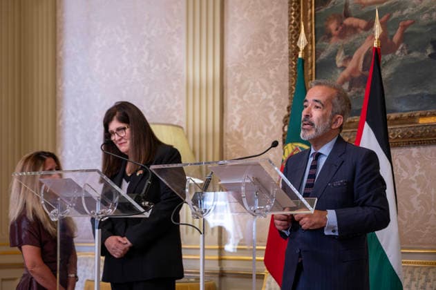 September 14, 2026, Lisbon, Lisbon, Portugal: Minister of State and Foreign Affairs, Paulo Rangel, meeting with the Minister of Foreign Affairs of Palestine, Varsen Aghabekian, at the Ministry of Foreign Affairs in Lisbon. Lisbon Portugal - ZUMAr238 20260914_zip_r238_010 Copyright: xRicardoxRochax