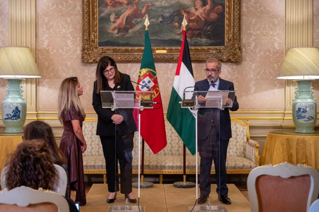 September 14, 2026, Lisbon, Lisbon, Portugal: Minister of State and Foreign Affairs, Paulo Rangel, meeting with the Minister of Foreign Affairs of Palestine, Varsen Aghabekian, at the Ministry of Foreign Affairs in Lisbon. Lisbon Portugal - ZUMAr238 20260914_zip_r238_012 Copyright: xRicardoxRochax