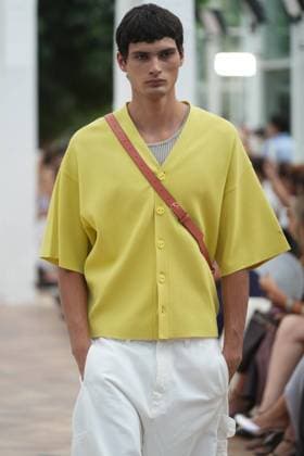A model wears at collection runway a creation from Adolfo Dominguez during Pasarela Cibeles Mercedes-Benz Fashion Week Madrid 2026 in Madrid, on Monday ,14 September 2026. Cordon Press 