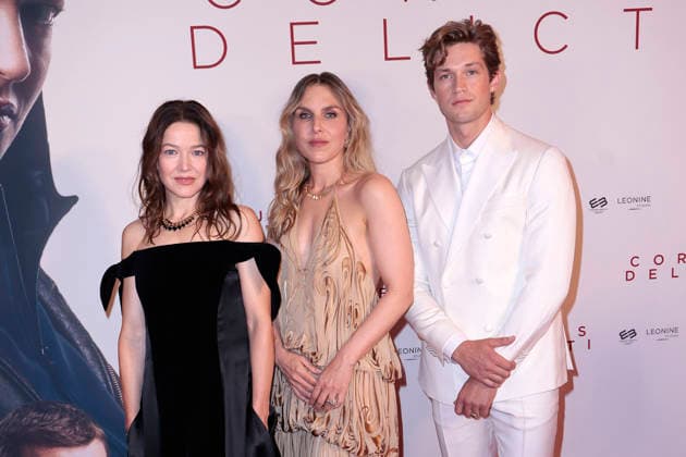Hannah Herzsprung, Lena Stahl, and Damian Hardung at the *Corpus Delicti* movie premiere on September 14, 2026, at the Delphi Filmpalast in Berlin Hannah Herzsprung, Lena Stahl, and Damian Hardung attend the premiere of *Corpus Delicti* on September 14, 2026, at the Delphi Filmpalast in Berlin, Germany *Corpus Delicti* Film Premiere in Berlin