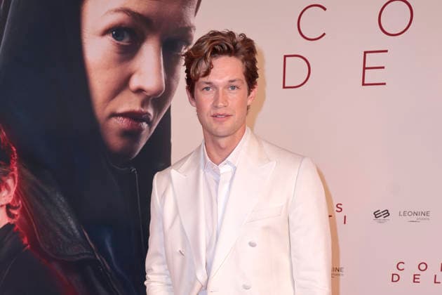 Damian Hardung attends the premiere of *Corpus Delicti* on September 14, 2026, at the Delphi Filmpalast in Berlin, Germany. Movie premiere of *Corpus Delicti* in Berlin, Germany