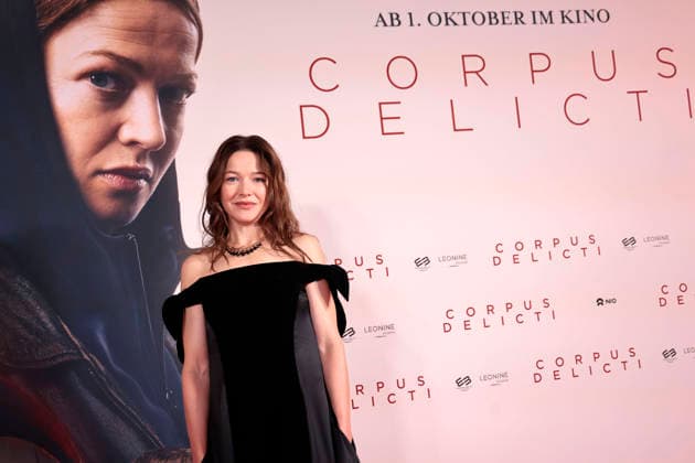 Hannah Herzsprung attends the premiere of *Corpus Delicti* on September 14, 2026, at the Delphi Filmpalast in Berlin, Germany. Movie premiere of *Corpus Delicti* in Berlin, Germany