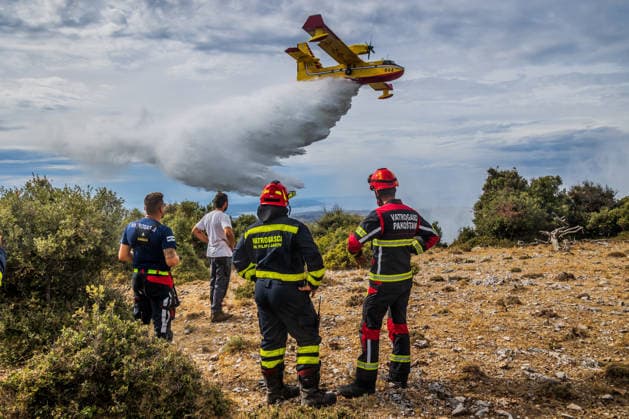 Wildfire flares up on Croatia™s Brac island A wildfire flared up again in the afternoon of September 14, 2026, in the area between Nerezisca and Vela Farska on the island of Brac, Croatia. Firefighters were assisted by Canadair firefighting aircraft in efforts to contain the blaze.  ZvonimirxBarisin PIXSELL