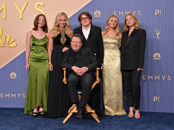 78th Primetime Emmy Awards - Press Room Michael J. Fox, Tracy Pollan, Sam Fox, Esme Fox, Aquinnah Fox and Schuyler Fox in the press room at the 78th Primetime Emmy Awards held at the Peacock Theater on September 14, 2026 in Los Angeles, California. Los Angeles Peacock Theater California USA Copyright: xTammiexArroyo AFF-USA.comx