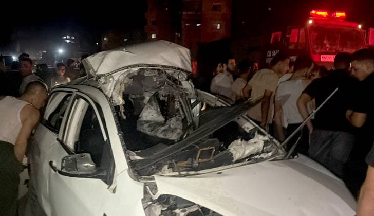 One killed in Israeli strike targeting civilian vehicle in Gaza GAZA CITY, GAZA, PALESTINE - SEPTEMBER 15: Palestinians inspect the wreckage after one person was killed and several others were injured in an Israeli military drone strike targeting a civilian vehicle in the Saftawi neighborhood, north of Gaza City, Gaza, Palestine on September 15, 2026. Ayman Majed Harb Alhisi Anadolu Gaza City Gaza. Editorial use only. Please get in touch for any other usage.  Copyright: x2026xAnadoluxAymanxMajedxHarbxAlhisix
