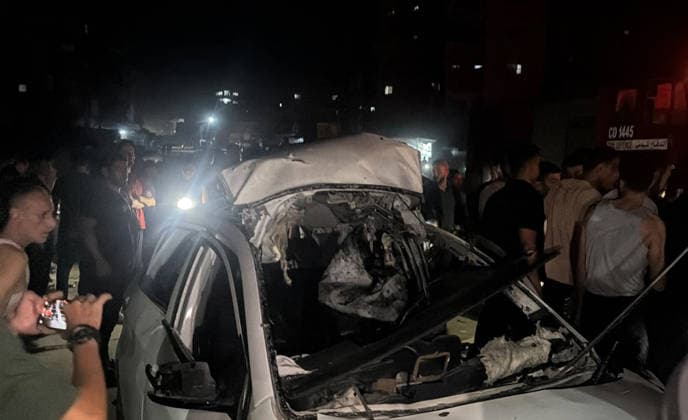 One killed in Israeli strike targeting civilian vehicle in Gaza GAZA CITY, GAZA, PALESTINE - SEPTEMBER 15: Palestinians inspect the wreckage after one person was killed and several others were injured in an Israeli military drone strike targeting a civilian vehicle in the Saftawi neighborhood, north of Gaza City, Gaza, Palestine on September 15, 2026. Ayman Majed Harb Alhisi Anadolu Gaza City Gaza. Editorial use only. Please get in touch for any other usage.  Copyright: x2026xAnadoluxAymanxMajedxHarbxAlhisix