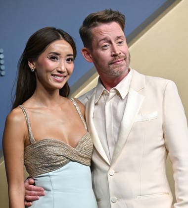 Brenda Song and Macaulay Culkin arrive for the 78th annual Primetime Emmy Awards at the Peacock Theater in Los Angeles on Monday, September 14, 2026.  LAP20260914510 CHRISxCHEW