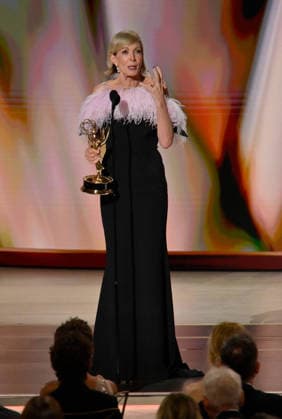 Allison Janney accepts the Outstanding Supporting Actress in a Drama Series Award for The Diplomat on stage during the 78th annual Primetime Emmy Awards at the Peacock Theater in Los Angeles on Monday, September 14, 2026.  LAP2026091462 JIMxRUYMEN