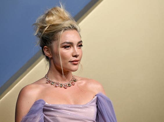 Florence Pugh arrives for the 78th annual Primetime Emmy Awards at the Peacock Theater in Los Angeles on Monday, September 14, 2026.  LAP20260914542 CHRISxCHEW
