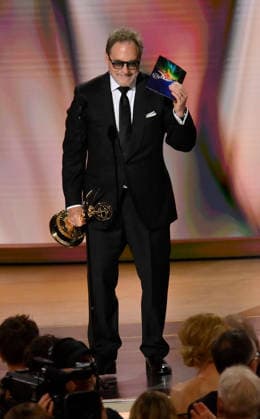 Stephen Root accepts the Outstanding Supporting Actor in a Comedy Series Award for Widow s Bay on stage during the 78th annual Primetime Emmy Awards at the Peacock Theater in Los Angeles on Monday, September 14, 2026.  LAP2026091484 JIMxRUYMEN