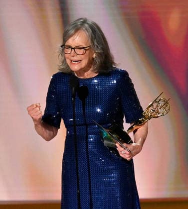 Sally Field accepts the Outstanding Lead Actress in a Limited or Anthology Series or Movie Award for Remarkably Bright Creatures on stage during the 78th annual Primetime Emmy Awards at the Peacock Theater in Los Angeles on Monday, September 14, 2026.  LAP20260914102 JIMxRUYMEN
