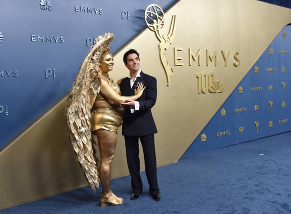Paul W. Downs arrives for the 78th annual Primetime Emmy Awards at the Peacock Theater in Los Angeles on Monday, September 14, 2026.  LAP20260914647 CHRISxCHEW