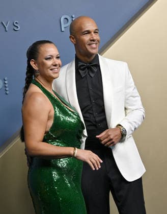 Jessica Tallman and Mark Tallman arrive for the 78th annual Primetime Emmy Awards at the Peacock Theater in Los Angeles on Monday, September 14, 2026.  LAP20260914765 CHRISxCHEW