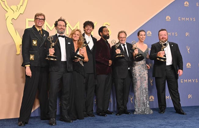 78th Primetime Emmy Awards - Press Room Jeff Hiller, Matthew Rhys, Dale Dickey, Kingston Rumi Southwick, Kevin Carroll, Stephen Root, Kate O Flynn and Neil Casey in the press room at the 78th Primetime Emmy Awards held at the Peacock Theater on September 14, 2026 in Los Angeles, California. Los Angeles Peacock Theater California USA Copyright: xTammiexArroyo AFF-USA.comx