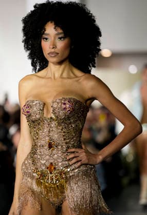 The Blonds Spring 2027 Runway at New York Fashion Week A model walks the runway during The Blonds Spring 2027 and The Blonds 20th Anniversary at New York Fashion Week, held at 643 West 42nd Street in New York City, Monday September 14, 2026. Photography by Jennifer Graylock, Credit:JENNIFER GRAYLOCK Avalon United States, New York, New York, 643 West 42nd Street  Copyright: xJENNIFERxGRAYLOCKx xAvalonx 1134743891