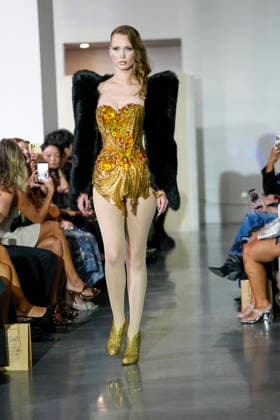 The Blonds Spring 2027 Runway at New York Fashion Week A model walks the runway during The Blonds Spring 2027 and The Blonds 20th Anniversary at New York Fashion Week, held at 643 West 42nd Street in New York City, Monday September 14, 2026. Photography by Jennifer Graylock, Credit:JENNIFER GRAYLOCK Avalon United States, New York, New York, 643 West 42nd Street  Copyright: xJENNIFERxGRAYLOCKx xAvalonx 1134744823